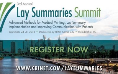 CBI’s 3rd Annual Lay Summaries Summit | September 24-15, 2018 | Philadelphia, PA